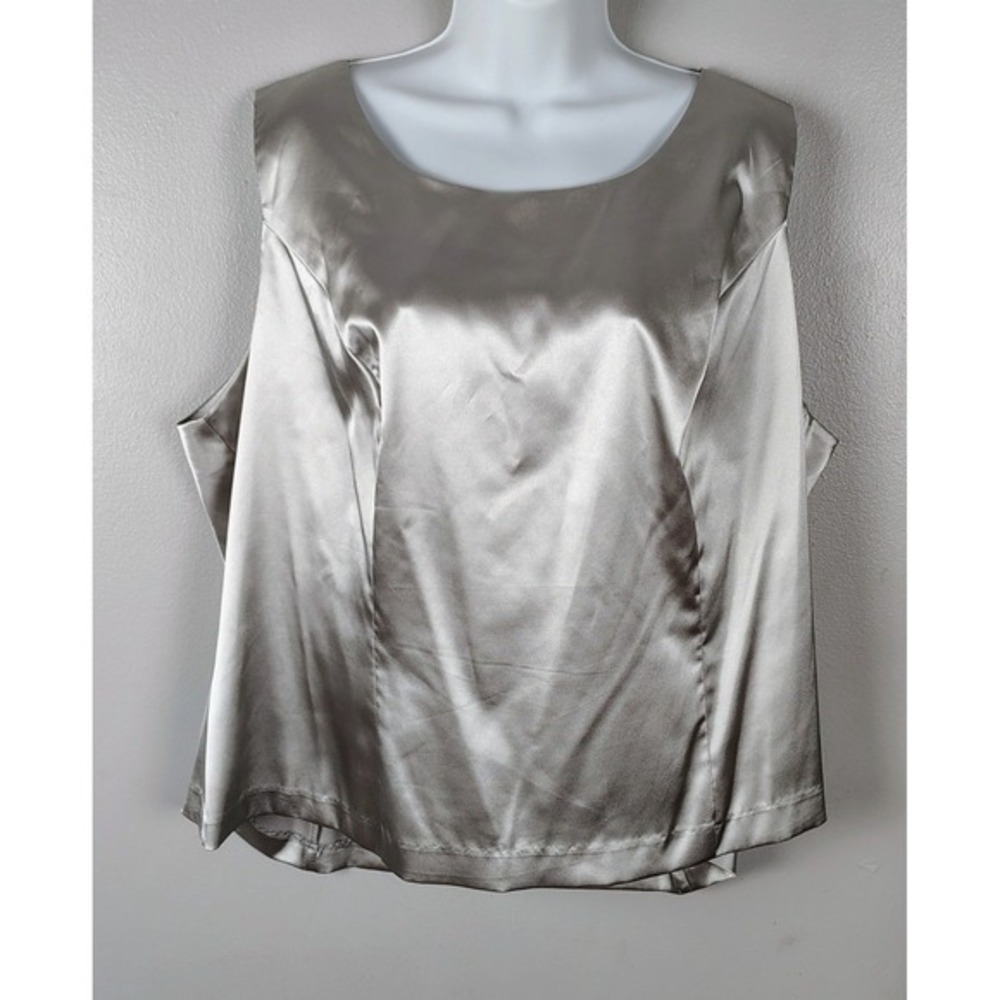 Black Silver Embroidered Jacket Top Set NWT 20W wedding office church elegant - Picture 9 of 11